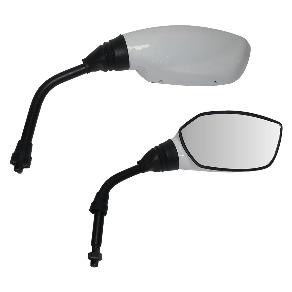 TVS Apache Mirror Set Pearly White - Durable & Adjustable for Safety - Image 2