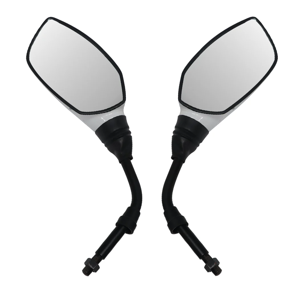 TVS Apache Mirror Set Pearly White - Durable & Adjustable for Safety - Image 3