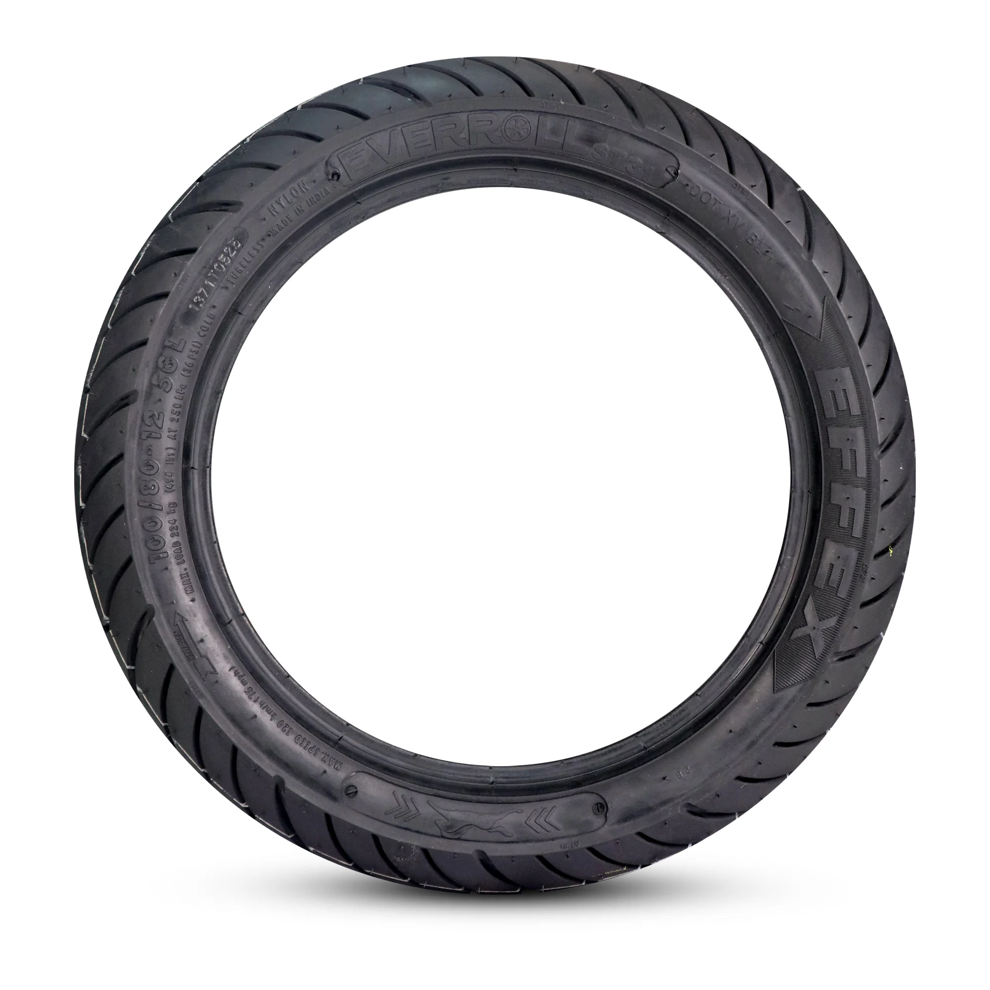 EverRoll Front Tubeless Nylon Tyre - 100/80-12 TL TO ST31 | Vehicle Compatibility - TVS Ntorq - Image 4