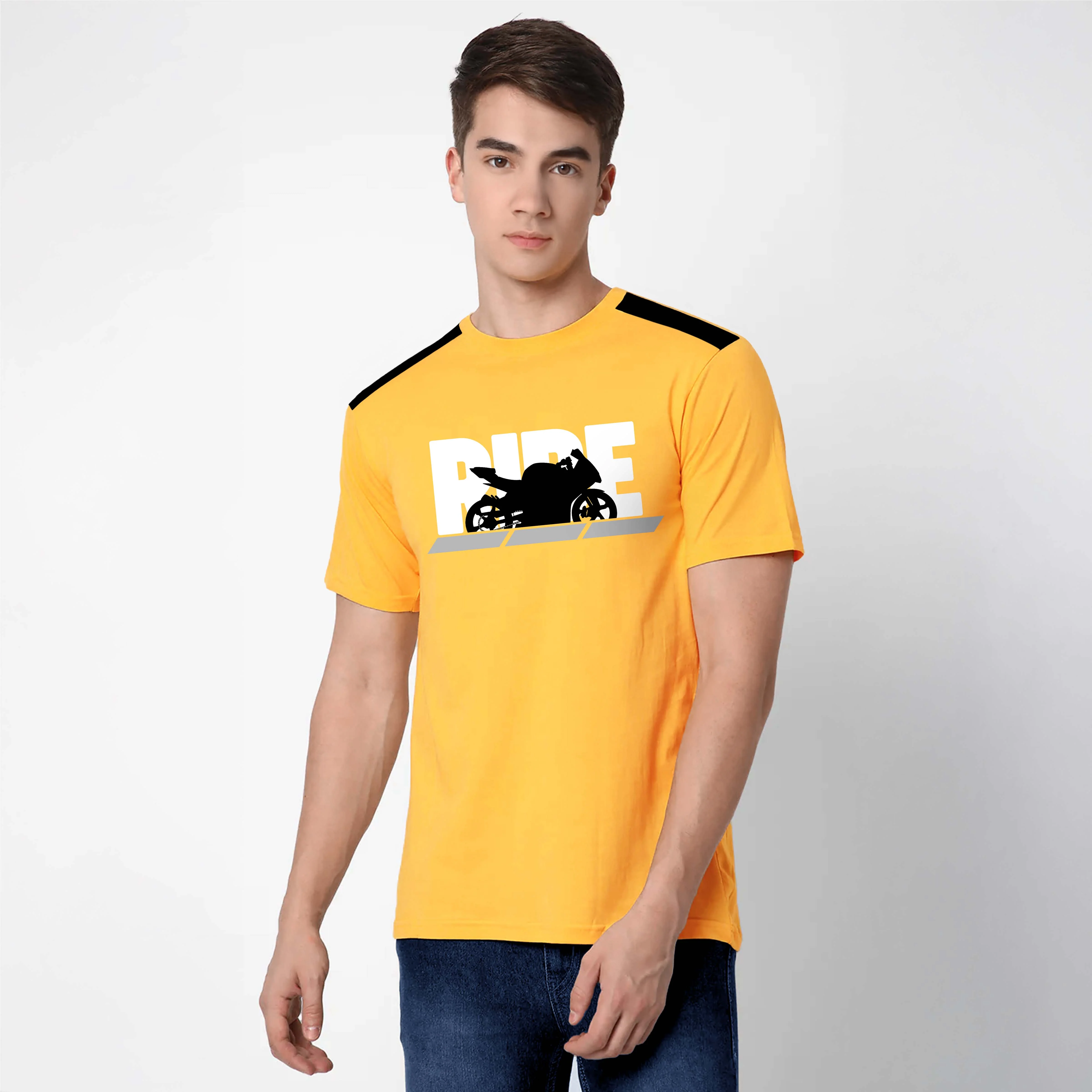 TVS Cotton Crew Neck T-Shirt with Reflective Safety Sticker for High Visibility & Everyday Comfort - Image 2