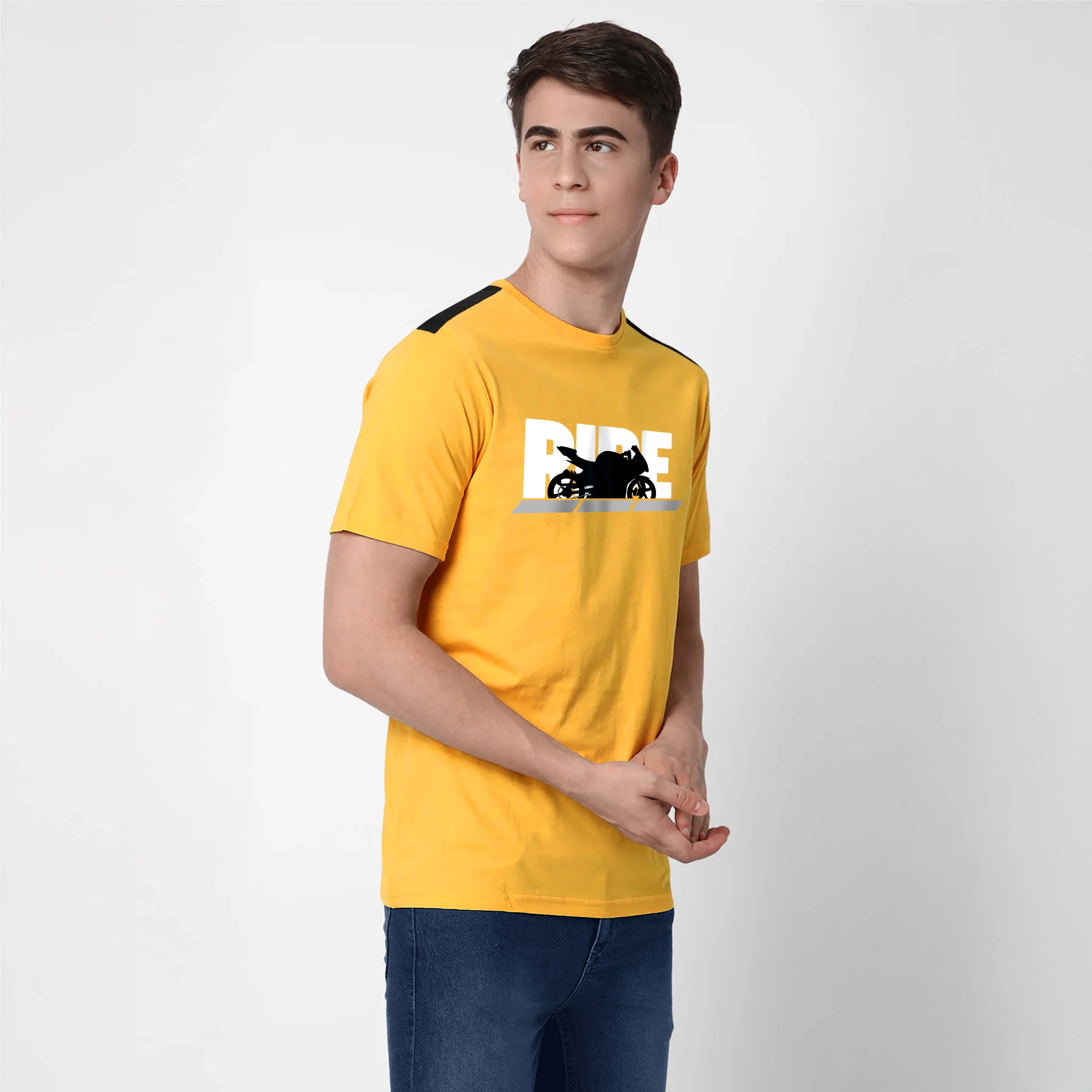 TVS Cotton Crew Neck T-Shirt with Reflective Safety Sticker for High Visibility & Everyday Comfort - Image 3