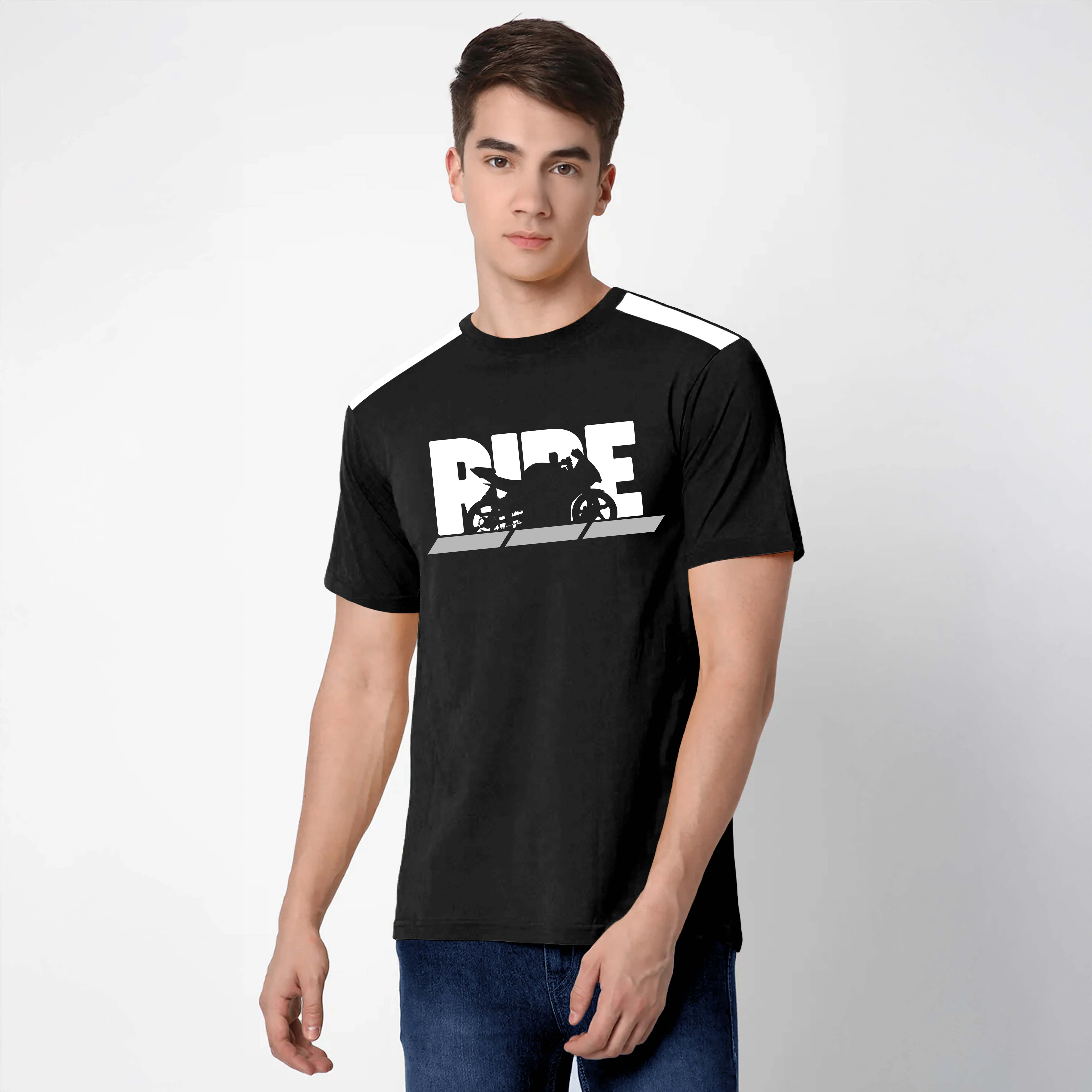 TVS Cotton Crew Neck T-Shirt with Reflective Safety Sticker for High Visibility & Everyday Comfort - Image 8