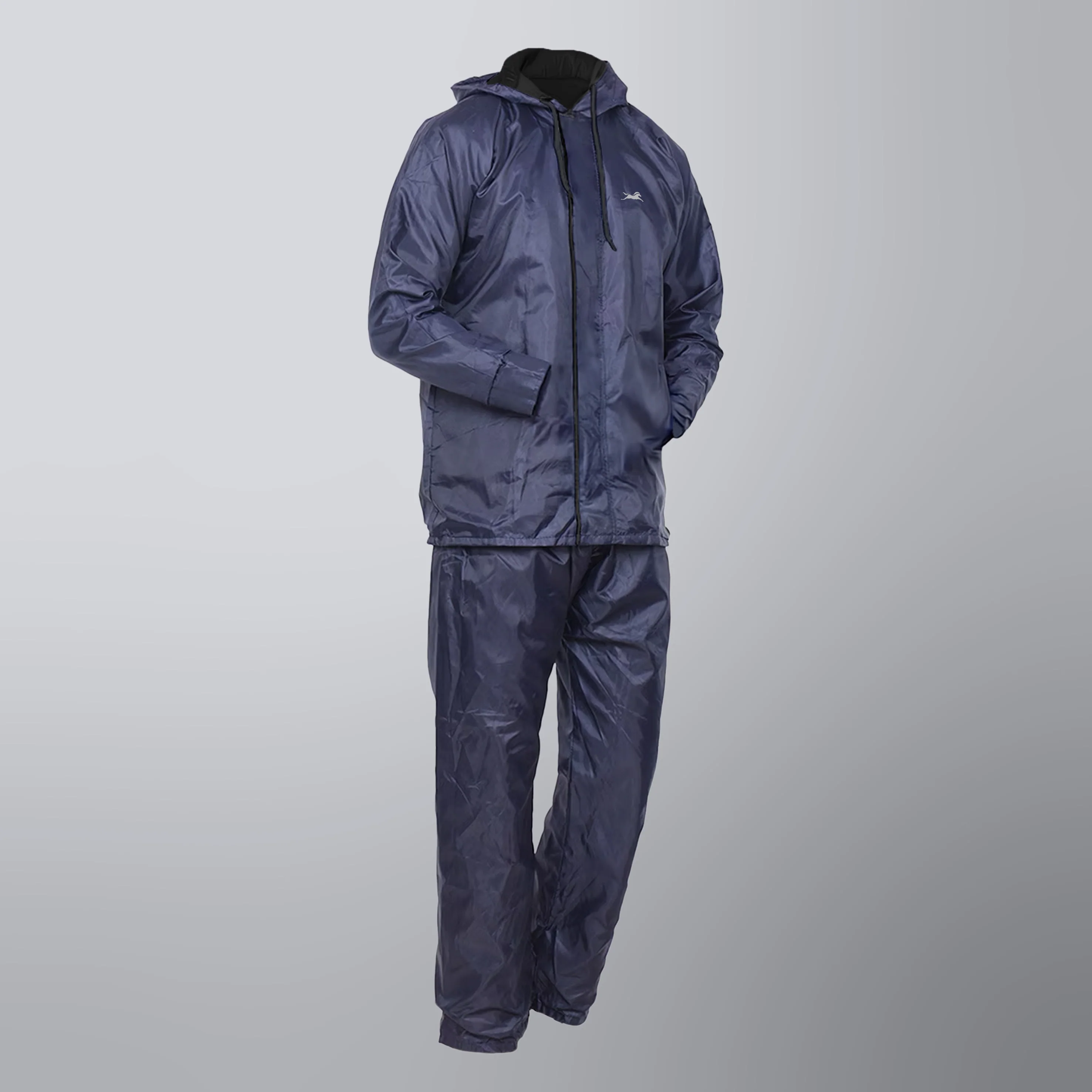 TVS Double Layer Polyester Raincoat with Pant and Adjustable Drawcord for Hoodie - Image 4