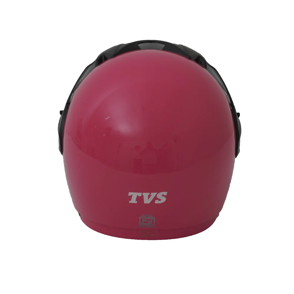 TVS Half Face Cruiser With Peak Motorbike Helmet (Pink) | Premium Safety & Style - Image 3