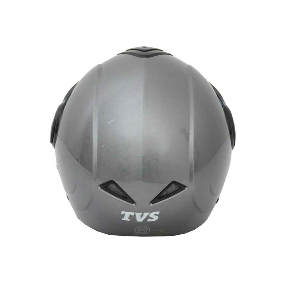 TVS Half Face Helmet Curve Motorbike Helmet (Grey) | Premium Safety & Style - Image 2