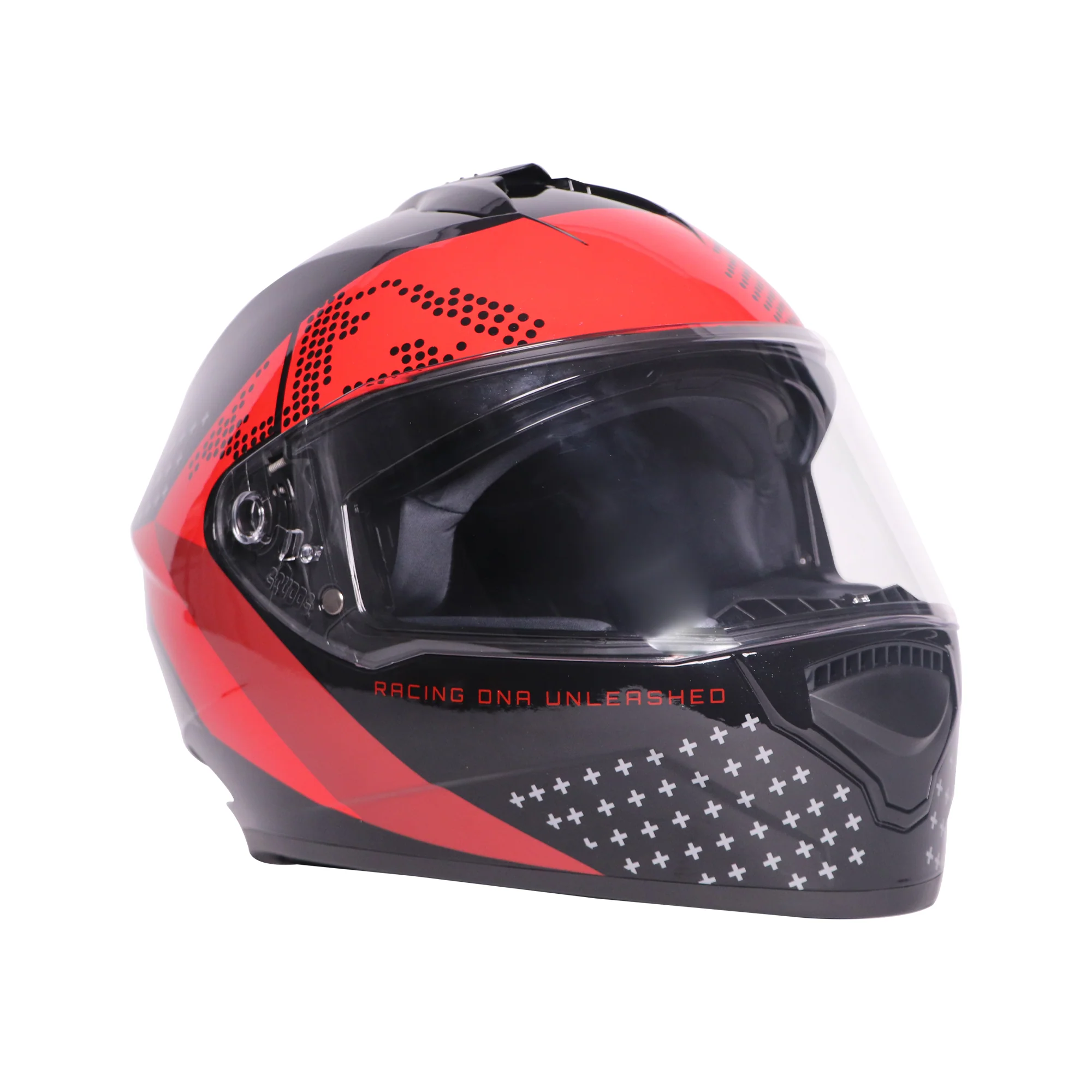 TVS Racing Phantom Series Full Face Dual Visor Helmet for Men | Premium Bike Helmets with ABS Shell, UV Paint | Quick Release System | Aerodynamic Design | DOT & ISI Certified (Black V1) - Image 9