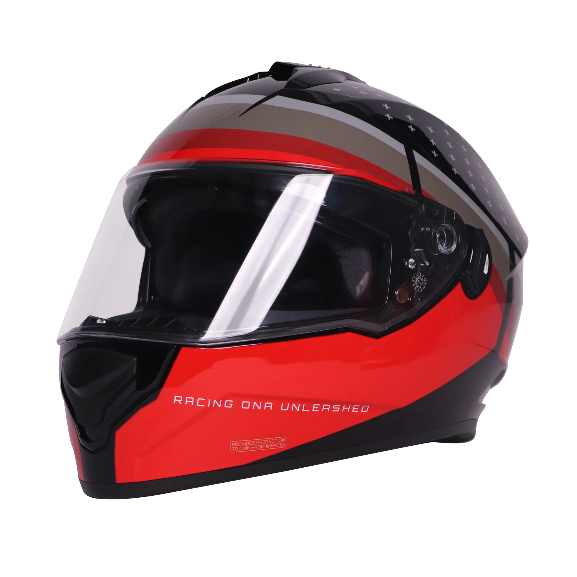 TVS Racing Phantom Series Full Face Dual Visor Helmet for Men | Premium Bike Helmets with ABS Shell, UV Paint | Quick Release System | Aerodynamic Design | DOT & ISI Certified (Black V2) - Image 7
