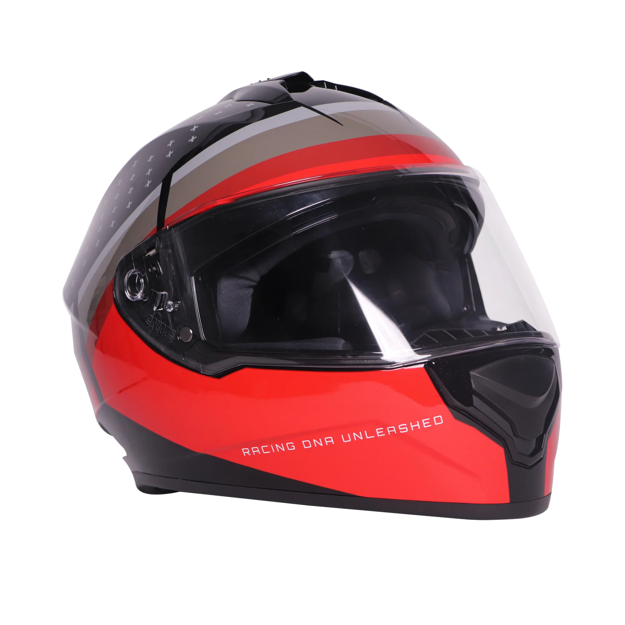 TVS Racing Phantom Series Full Face Dual Visor Helmet for Men | Premium Bike Helmets with ABS Shell, UV Paint | Quick Release System | Aerodynamic Design | DOT & ISI Certified (Black V2) - Image 9