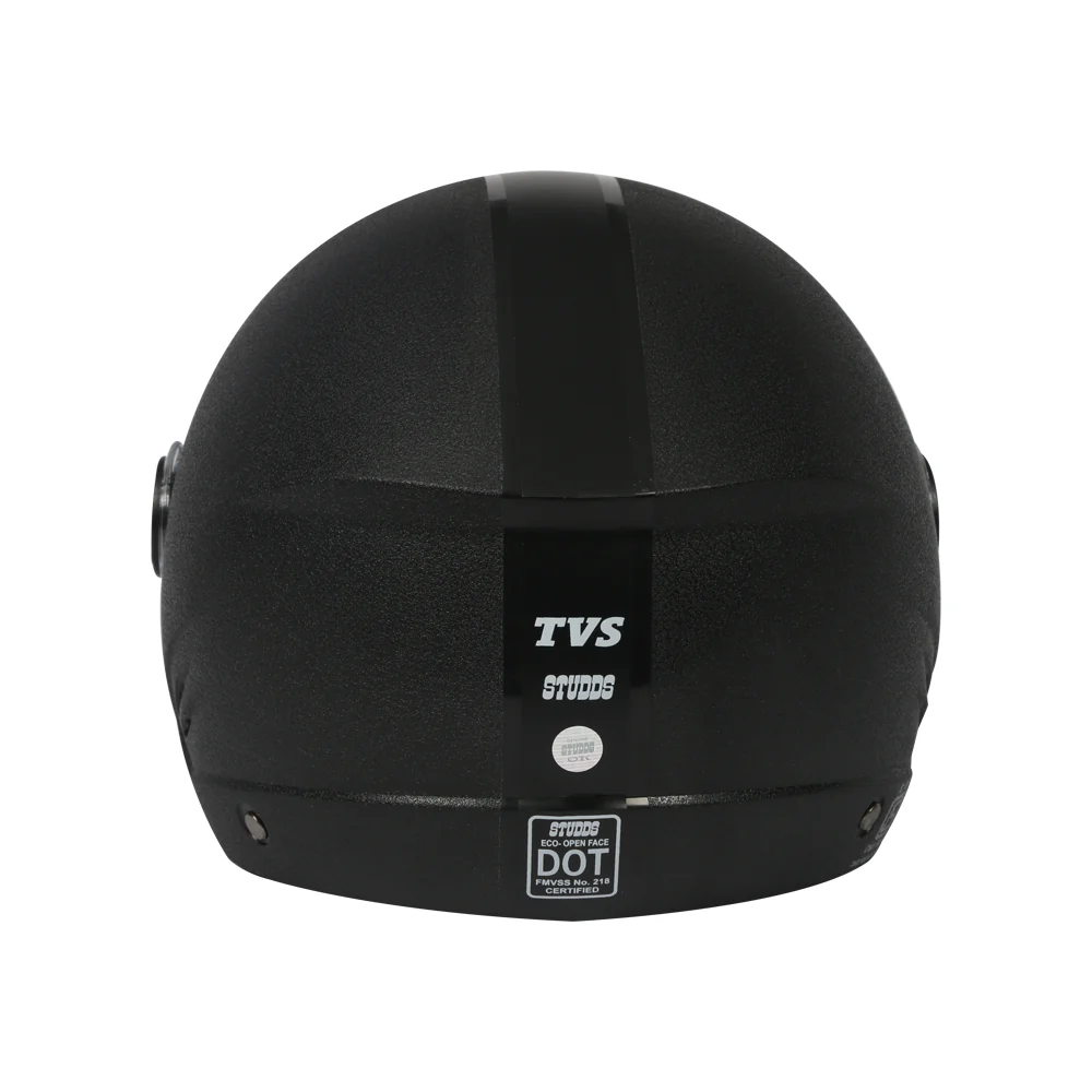 TVS Full Face Helmet Black TE - Premium Safety & Comfort with Dynamic Ventilation - Image 2