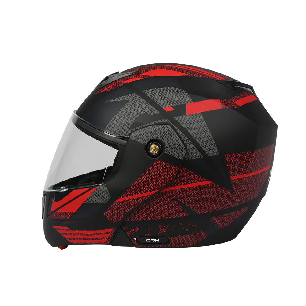 TVS Full Face Dual Color Motorbike Helmet (Black, Red-NL) | Premium Protection & Style - Image 3