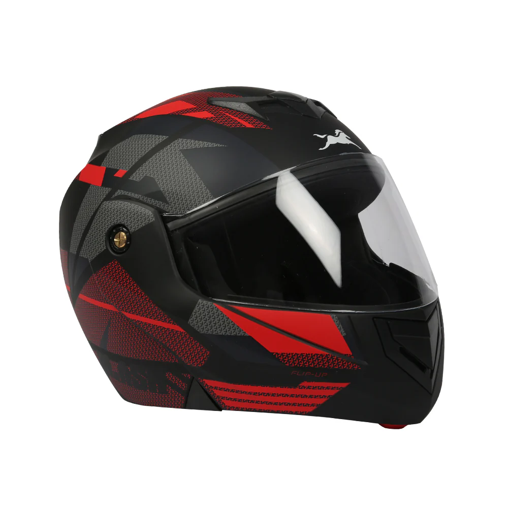 TVS Full Face Dual Color Motorbike Helmet (Black, Red-NL) | Premium Protection & Style - Image 4