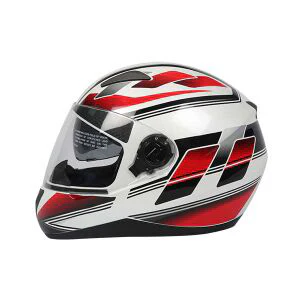 TVS Helmet Full Face Graphic 1 SE - Premium Safety & Style in White and Red - Image 5