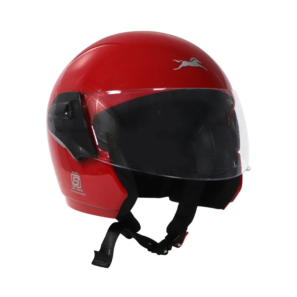 TVS Cruiser Red Half Face Helmet – ISI Certified Safety & Premium Comfort - Image 2