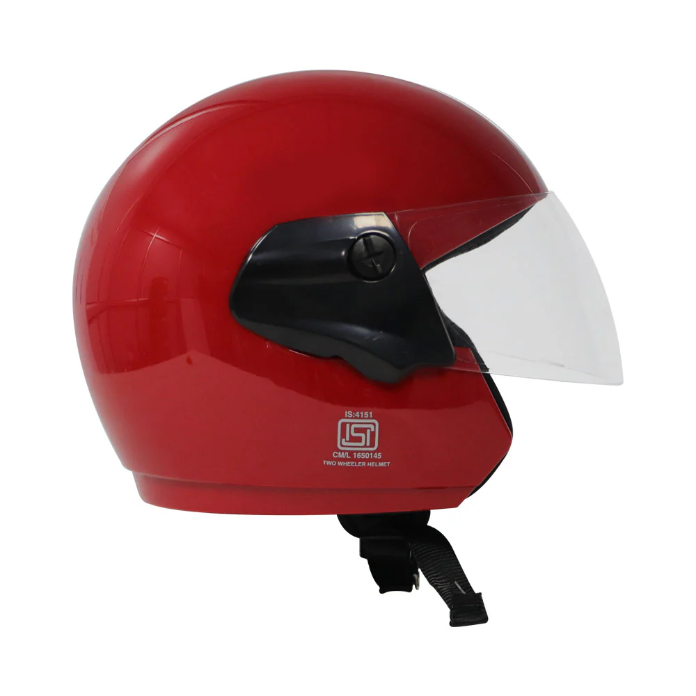 TVS Cruiser Red Half Face Helmet – ISI Certified Safety & Premium Comfort - Image 4