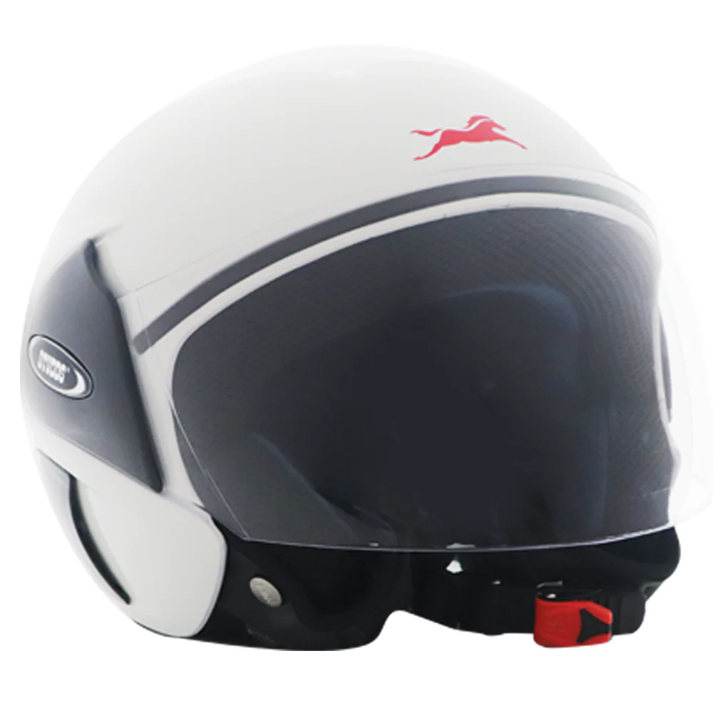 TVS Half Face Helmet for Men and Women - Glossy White, Size L, ISI & DOT Certified - Image 5