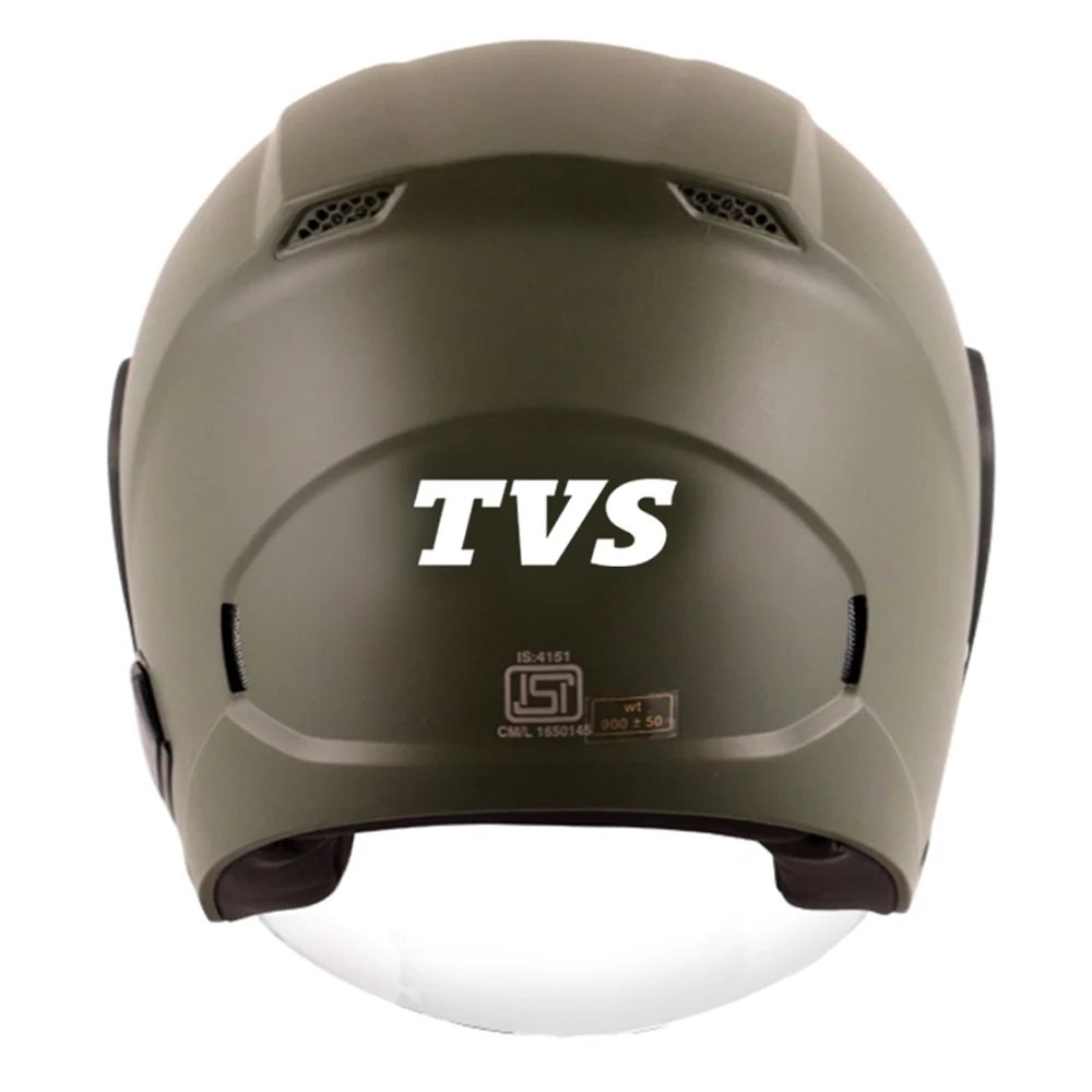 TVS Green Half Face Helmet – Durable & Stylish Safety Gear - Image 3