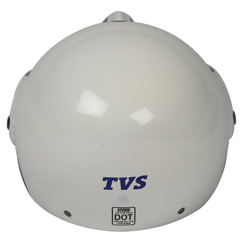 TVS Helmet Half Face Pearl White ML | Premium Safety & Style - Image 2