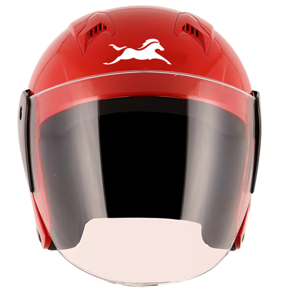 TVS Half Face Shiny Red Helmet – Premium Safety & Style, ISI Certified - Image 4
