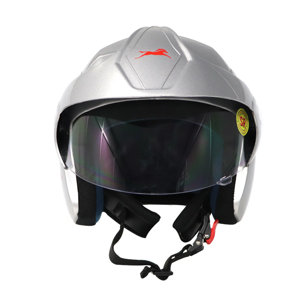 TVS Half Face Helmet - Silver | Stylish Protection for Daily Rides for Men and Women - Image 4