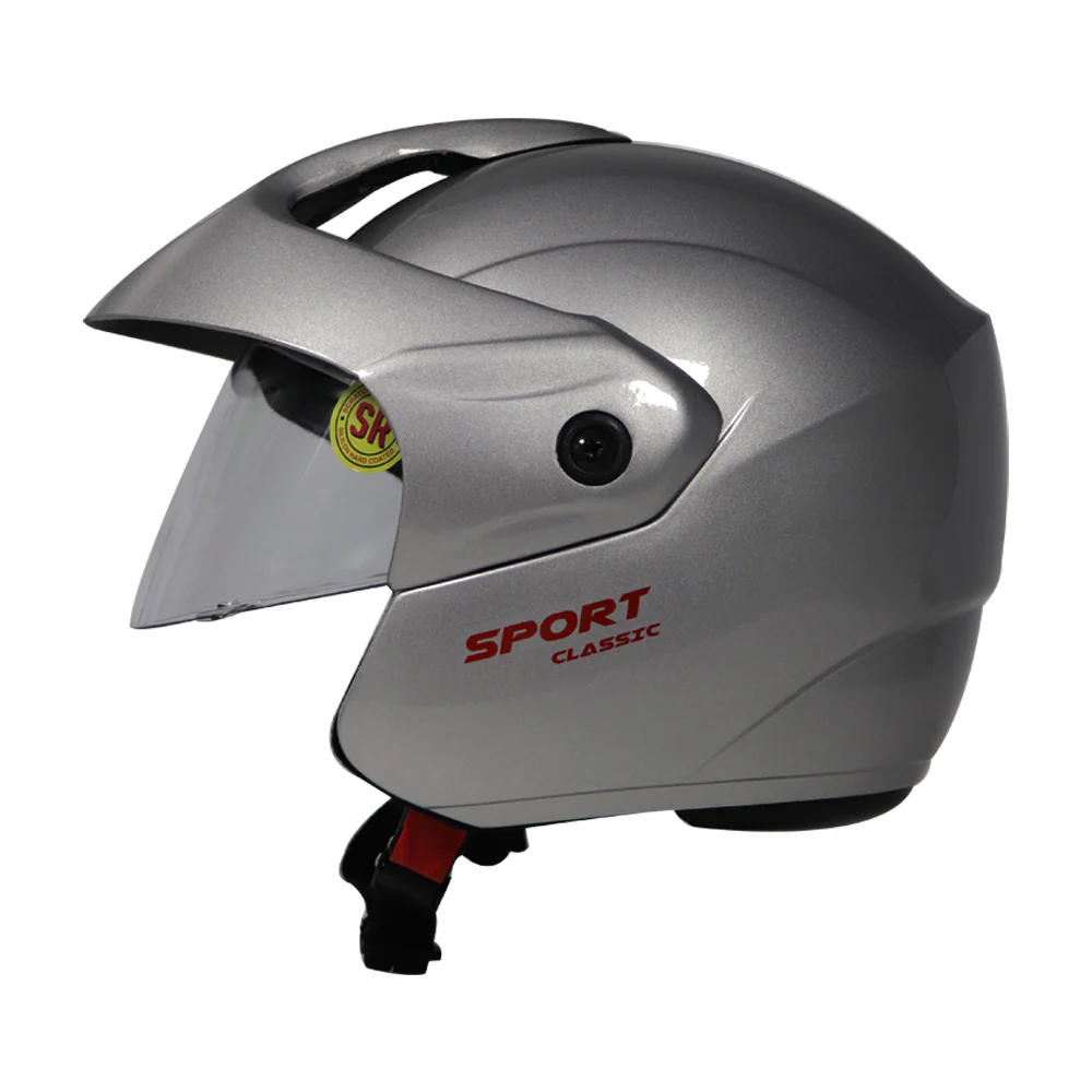 TVS Half Face Helmet - Silver | Stylish Protection for Daily Rides for Men and Women - Image 5