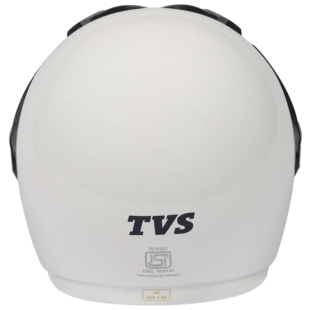 TVS Half Face White Helmet - ISI Certified Safety & Premium Comfort - Image 2
