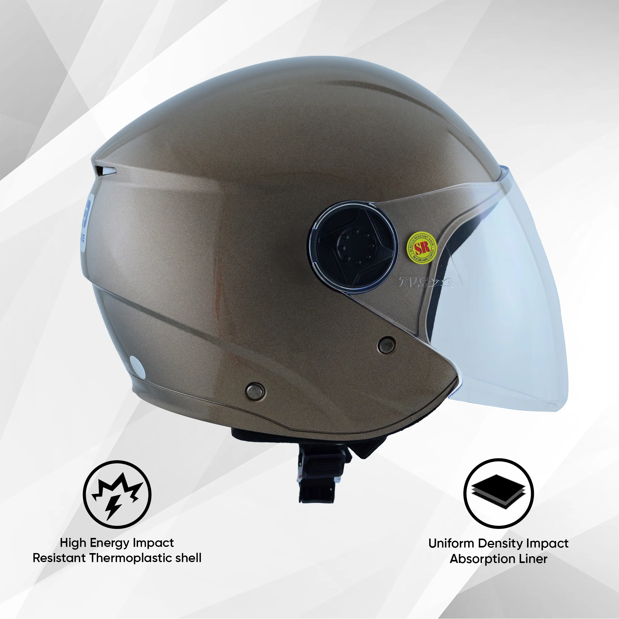 TVS iQube ISI Certified Open Face Helmet for Men & Women | Stylish, Lightweight & Safe - Image 4