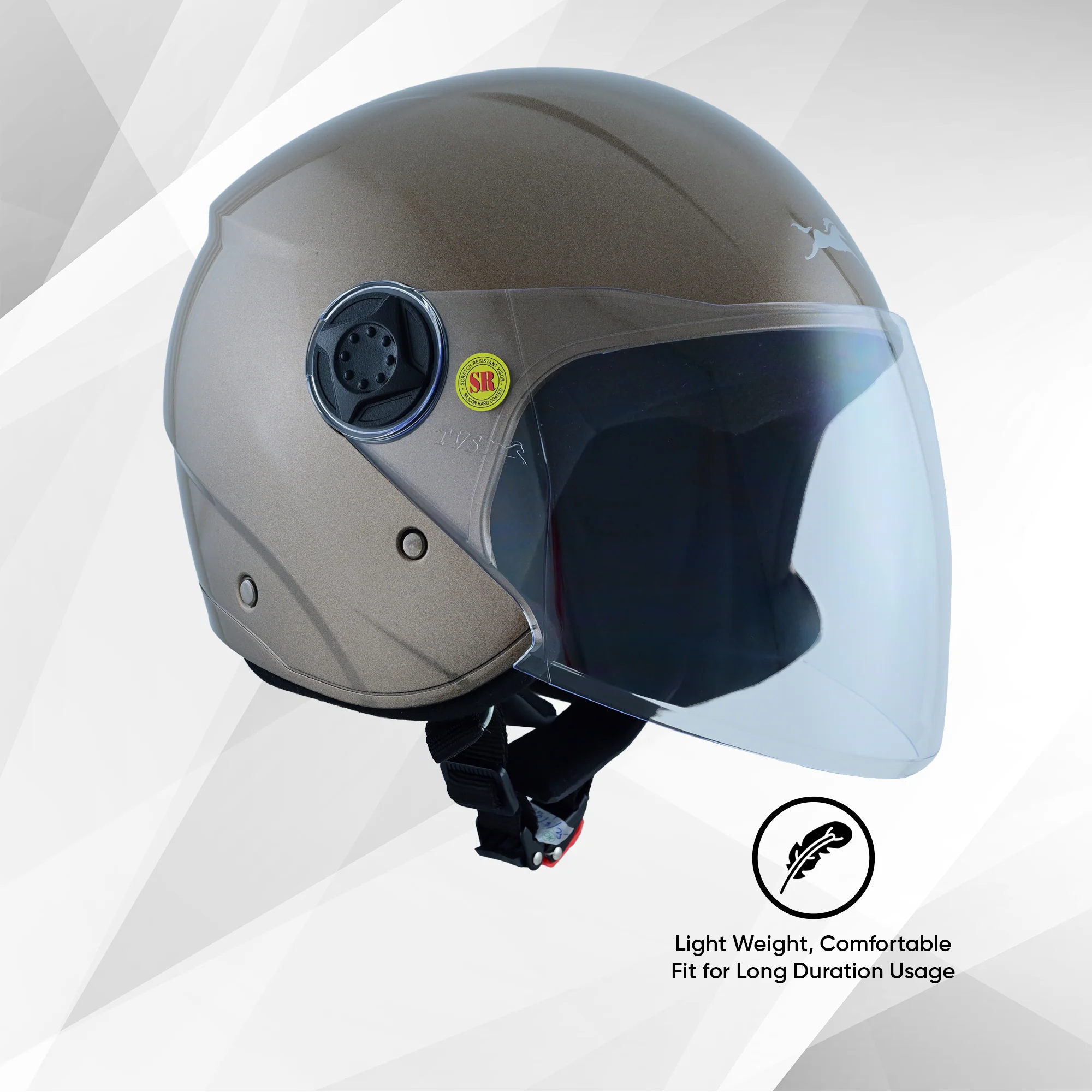 TVS iQube ISI Certified Open Face Helmet for Men & Women | Stylish, Lightweight & Safe - Image 6