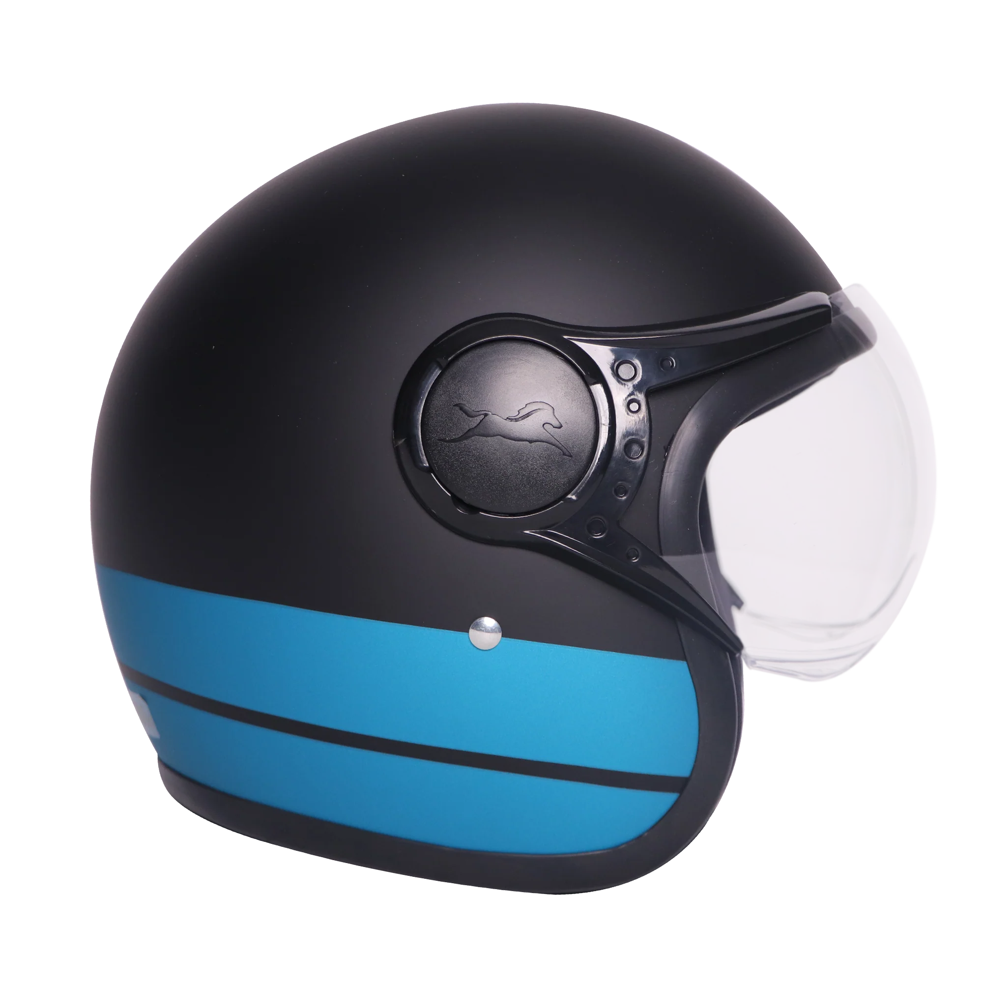 TVS J110 Half Face Helmet, Dawn Blue Matte | Lightweight & Stylish - Image 2