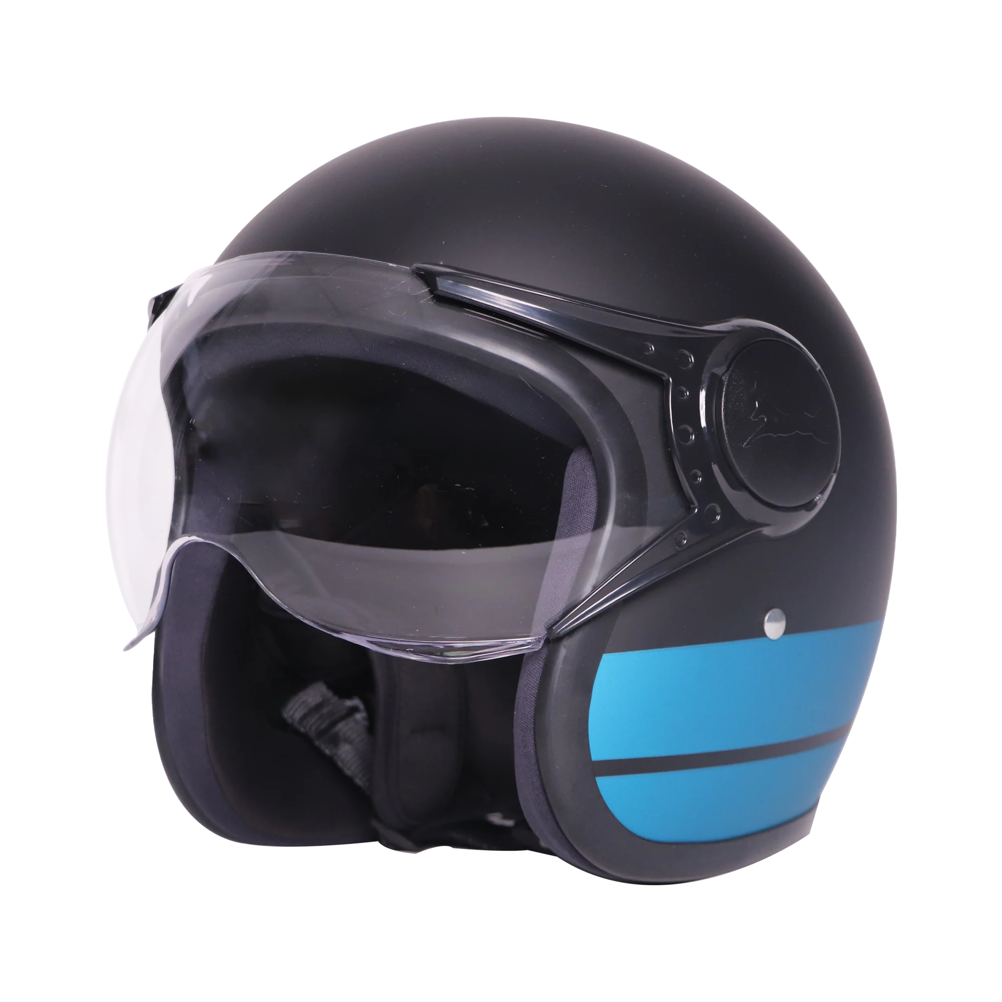 TVS J110 Half Face Helmet, Dawn Blue Matte | Lightweight & Stylish - Image 5