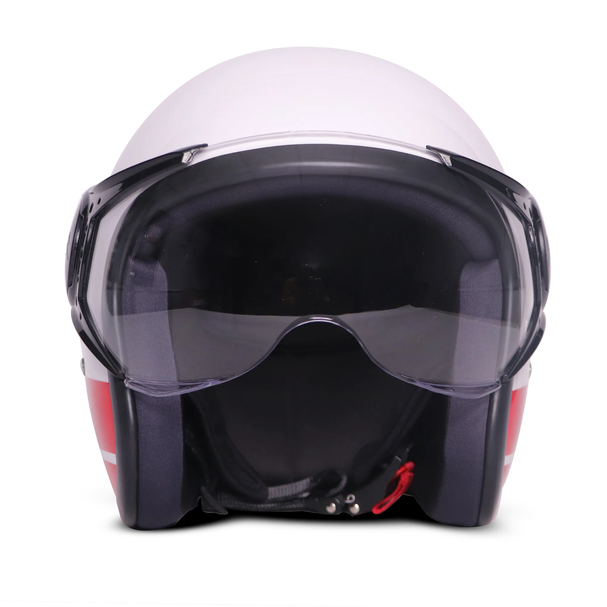 TVS J110 Half Face Helmet, Meteor Red Gloss | Lightweight & Stylish - Image 3