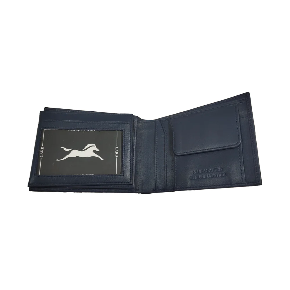 TVS Leather Premium Wallet - Blue - Image 3