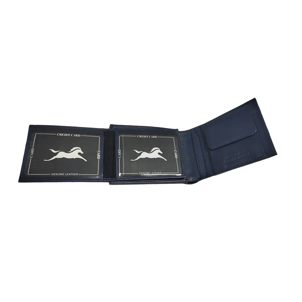 TVS Leather Premium Wallet - Blue - Image 4