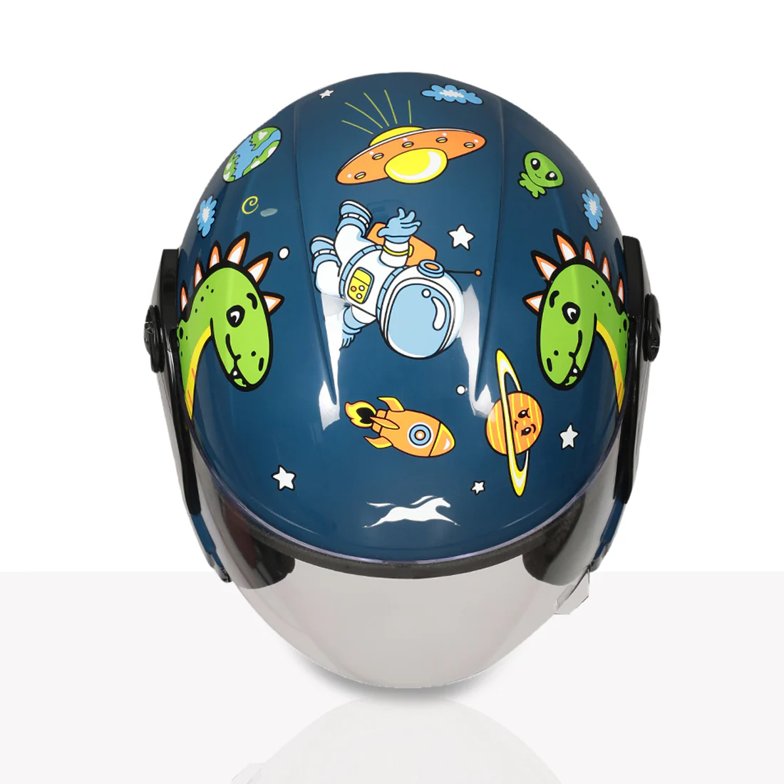 TVS Moto Jr. Kids Helmet |Fun Glow in the Dark Graphics | Lightweight ISI Certified ABS Shell| Removable Cheek Pads | Ideal Kids Bike Helmet for Cycle Scooter Daily Ride Comfort & Protection - Image 11