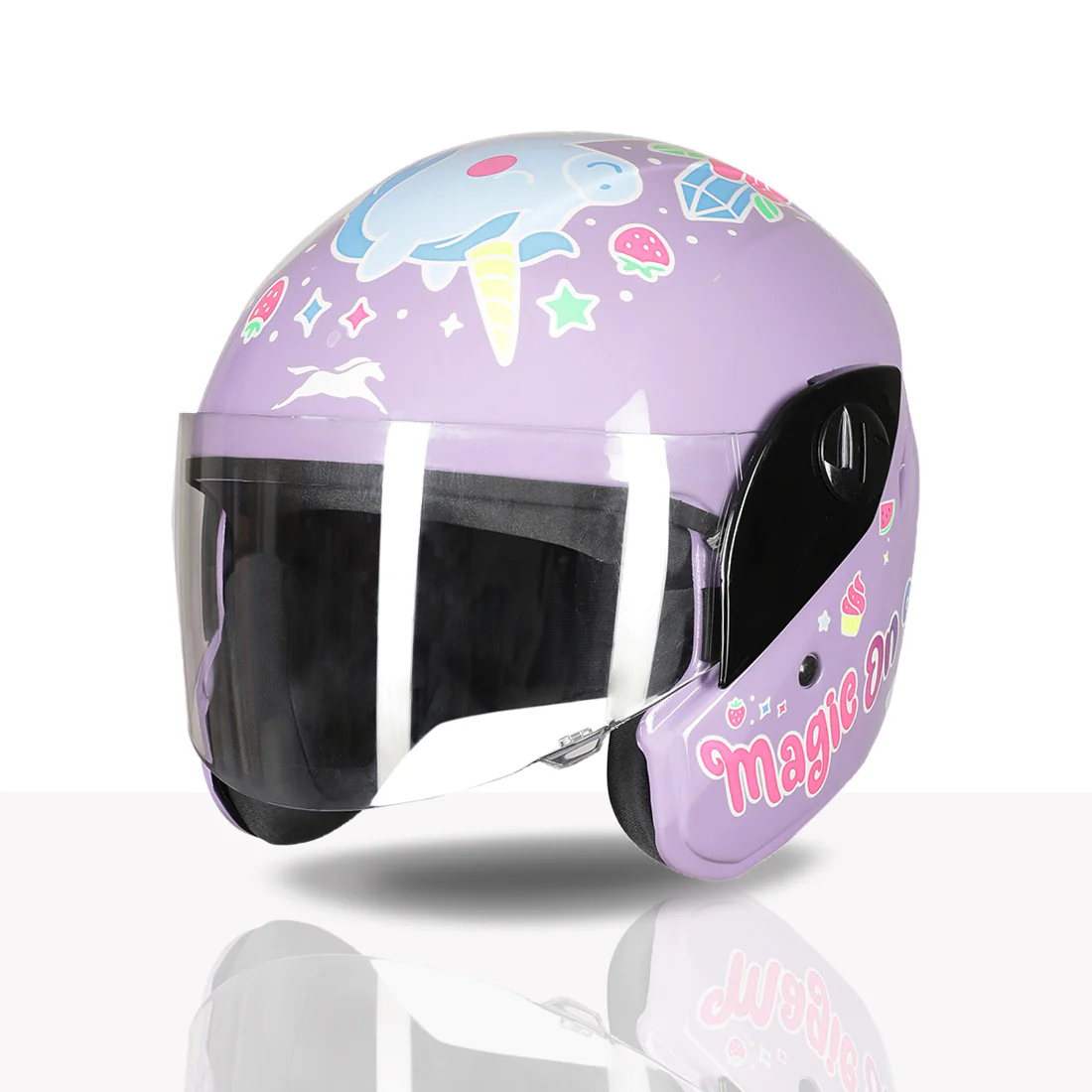 TVS Moto Jr. Kids Helmet |Fun Glow in the Dark Graphics | Lightweight ISI Certified ABS Shell| Removable Cheek Pads | Ideal Kids Bike Helmet for Cycle Scooter Daily Ride Comfort & Protection - Image 21