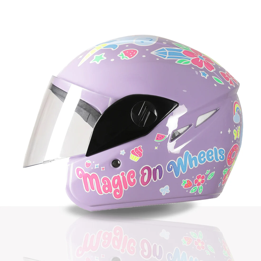 TVS Moto Jr. Kids Helmet |Fun Glow in the Dark Graphics | Lightweight ISI Certified ABS Shell| Removable Cheek Pads | Ideal Kids Bike Helmet for Cycle Scooter Daily Ride Comfort & Protection - Image 22
