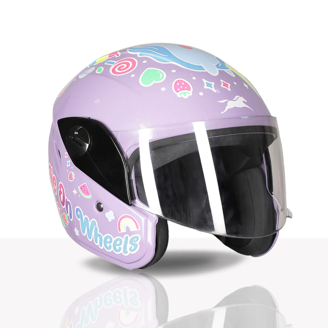 TVS Moto Jr. Kids Helmet |Fun Glow in the Dark Graphics | Lightweight ISI Certified ABS Shell| Removable Cheek Pads | Ideal Kids Bike Helmet for Cycle Scooter Daily Ride Comfort & Protection - Image 23