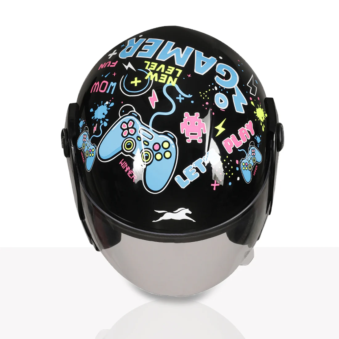 TVS Moto Jr. Kids Helmet |Fun Glow in the Dark Graphics | Lightweight ISI Certified ABS Shell| Removable Cheek Pads | Ideal Kids Bike Helmet for Cycle Scooter Daily Ride Comfort & Protection - Image 3