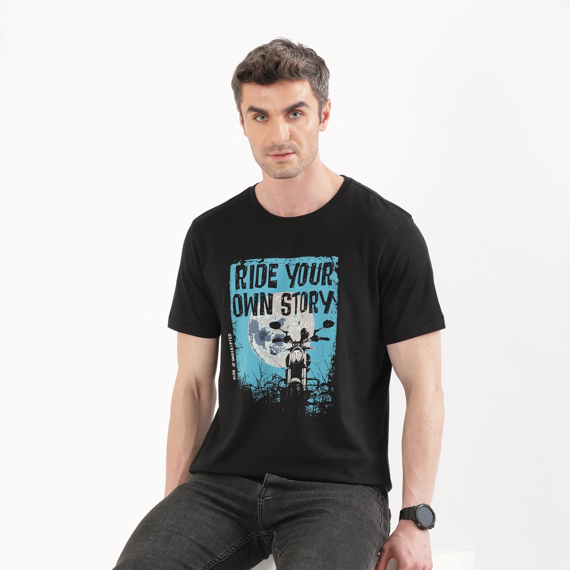 TVS Originals Collection Crew Neck T-Shirt – Bold Street Style, 100% Pure Cotton, Ultra-Soft Comfort, Breathable Anti-Odor Fabric, Skin-Friendly & Long-Lasting Durability for Riders - Image 3