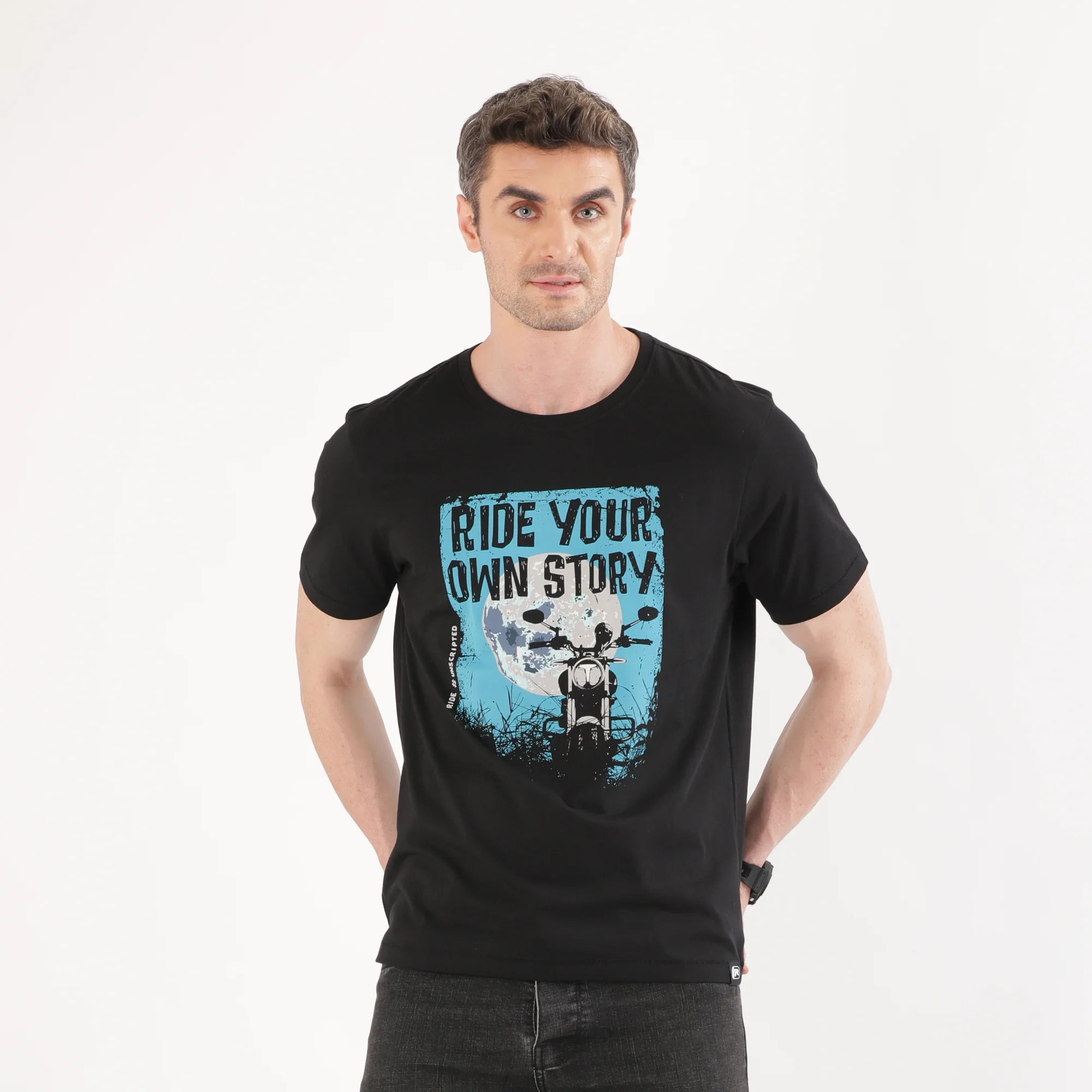TVS Originals Collection Crew Neck T-Shirt – Bold Street Style, 100% Pure Cotton, Ultra-Soft Comfort, Breathable Anti-Odor Fabric, Skin-Friendly & Long-Lasting Durability for Riders - Image 4