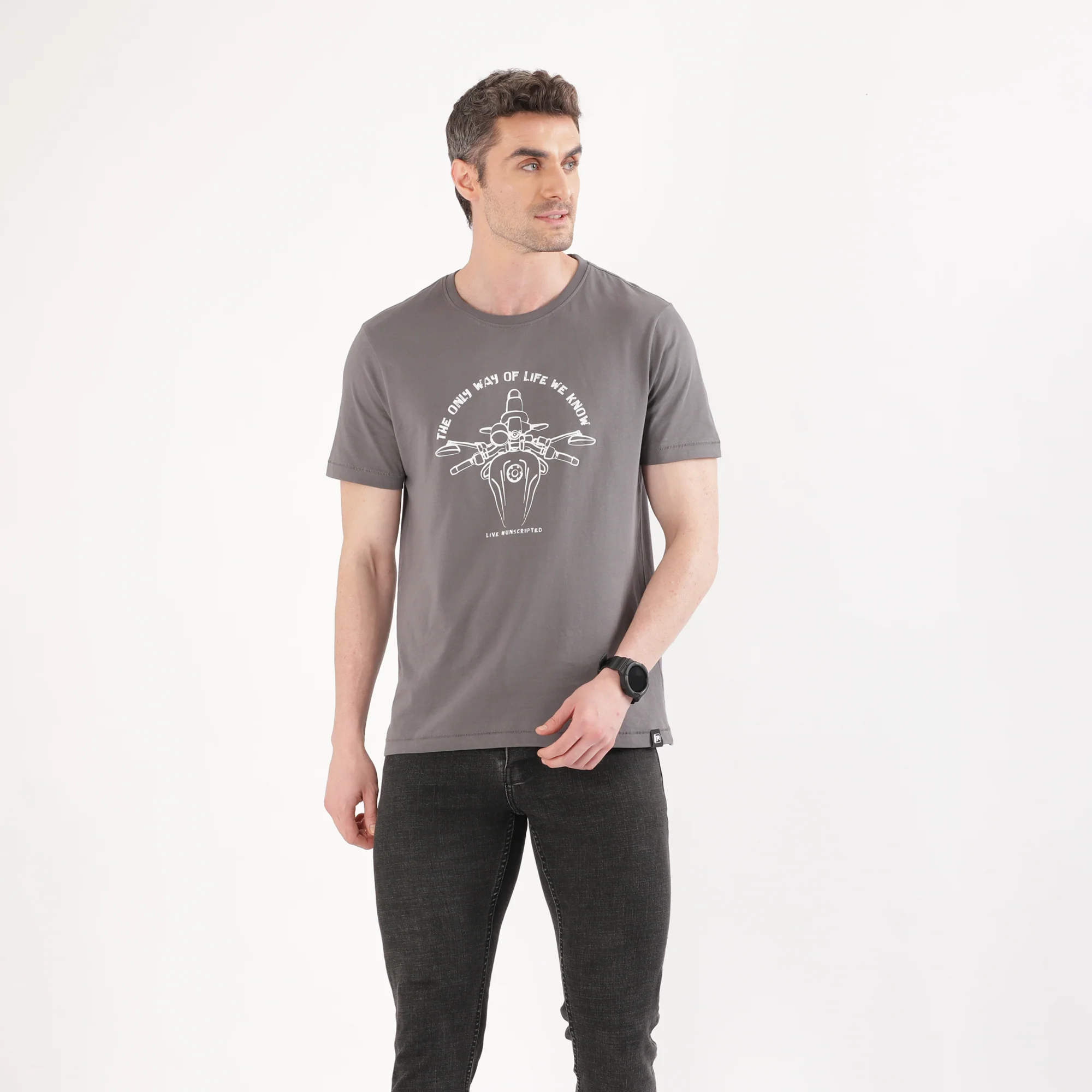 TVS Originals Collection Crew Neck T-Shirt – Bold Street Style, 100% Pure Cotton, Ultra-Soft Comfort, Breathable Anti-Odor Fabric, Skin-Friendly & Long-Lasting Durability for Riders - Image 4