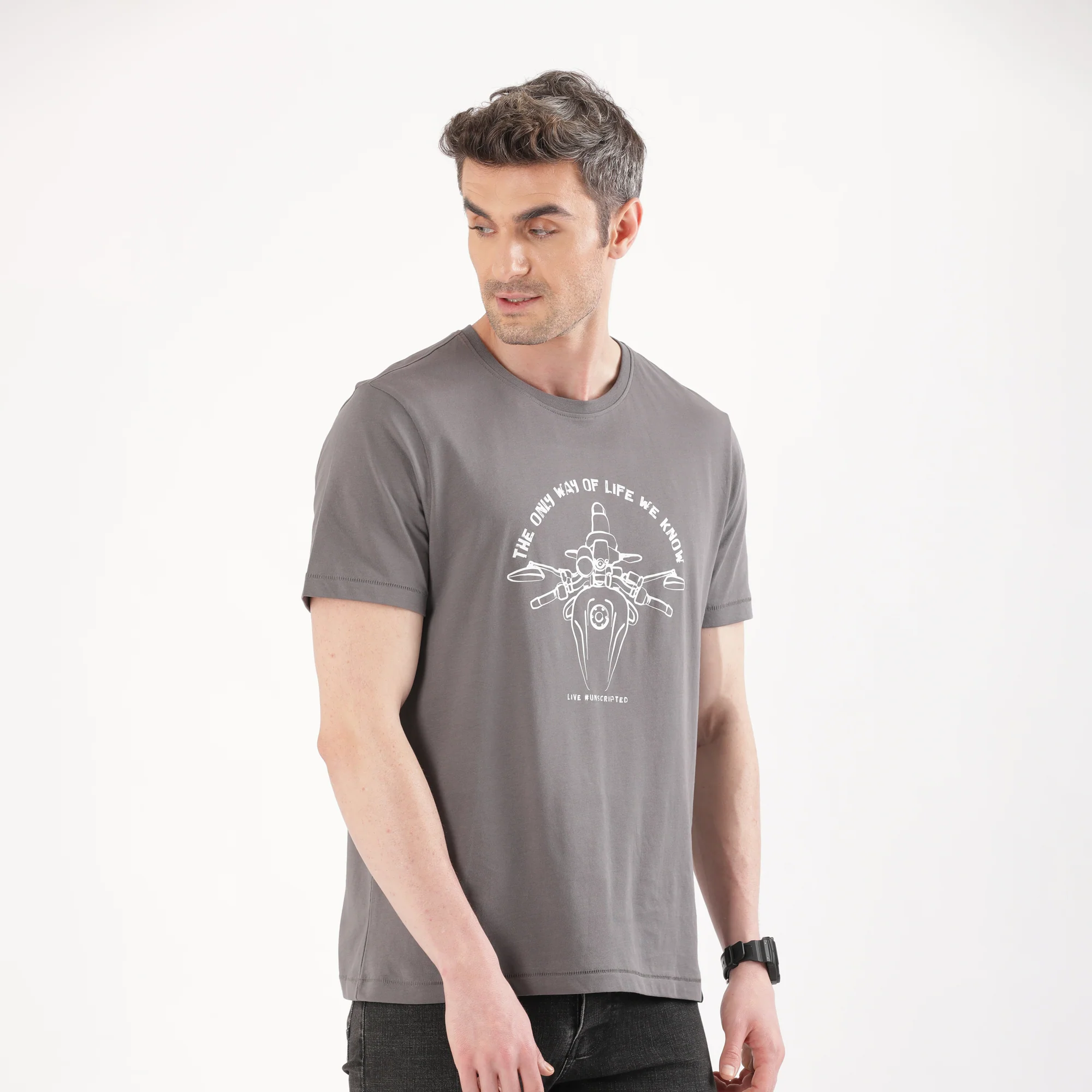 TVS Originals Collection Crew Neck T-Shirt – Bold Street Style, 100% Pure Cotton, Ultra-Soft Comfort, Breathable Anti-Odor Fabric, Skin-Friendly & Long-Lasting Durability for Riders - Image 5
