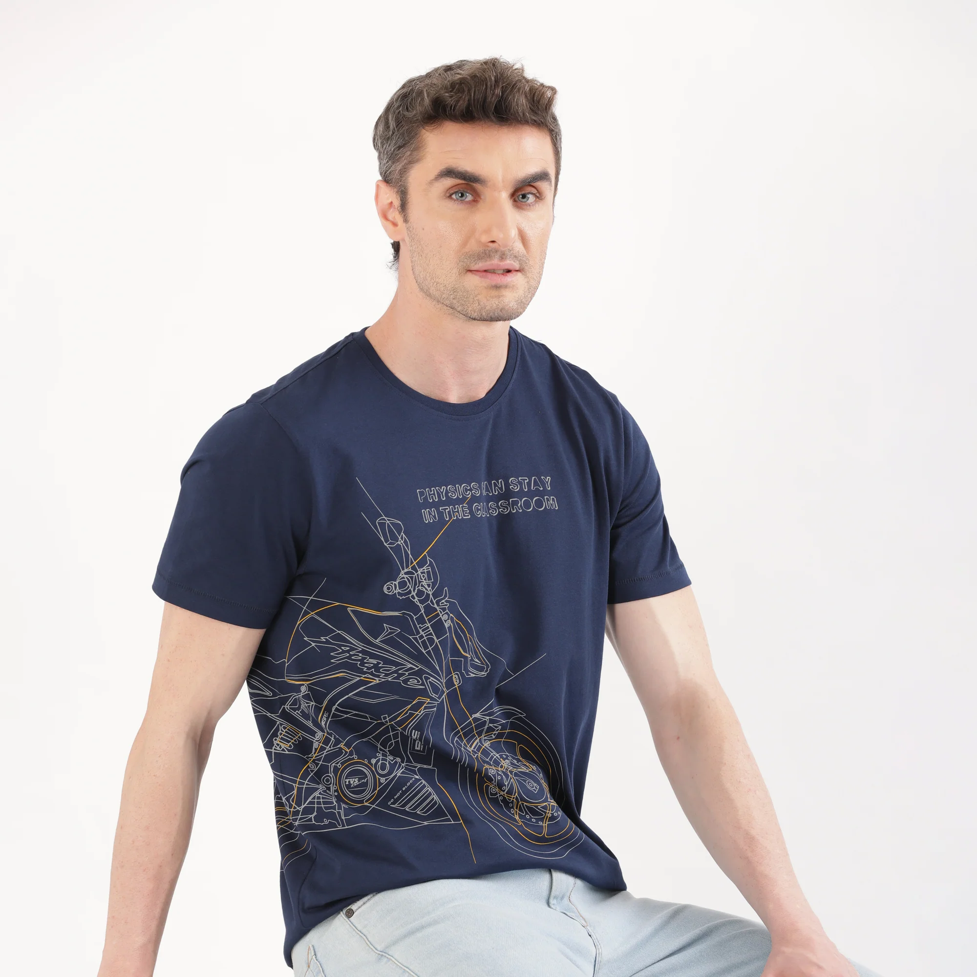 TVS Originals Collection Crew Neck T-Shirt – Bold Street Style, 100% Pure Cotton, Ultra-Soft Comfort, Breathable Anti-Odor Fabric, Skin-Friendly & Long-Lasting Durability for Riders - Image 3