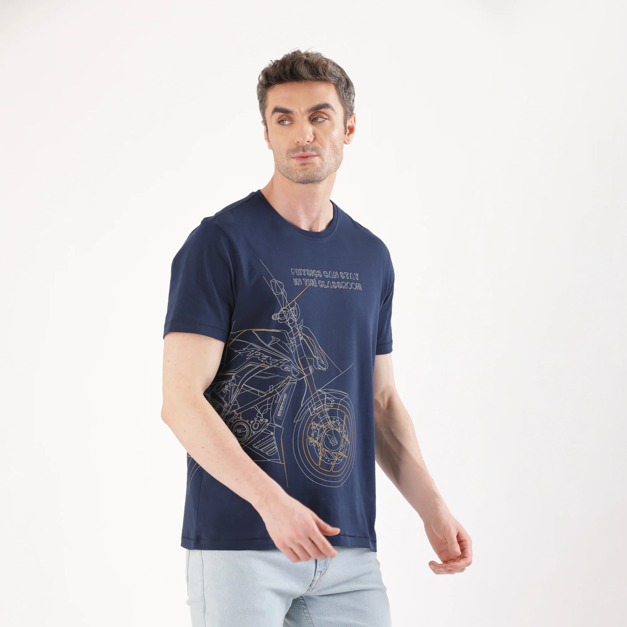 TVS Originals Collection Crew Neck T-Shirt – Bold Street Style, 100% Pure Cotton, Ultra-Soft Comfort, Breathable Anti-Odor Fabric, Skin-Friendly & Long-Lasting Durability for Riders - Image 5