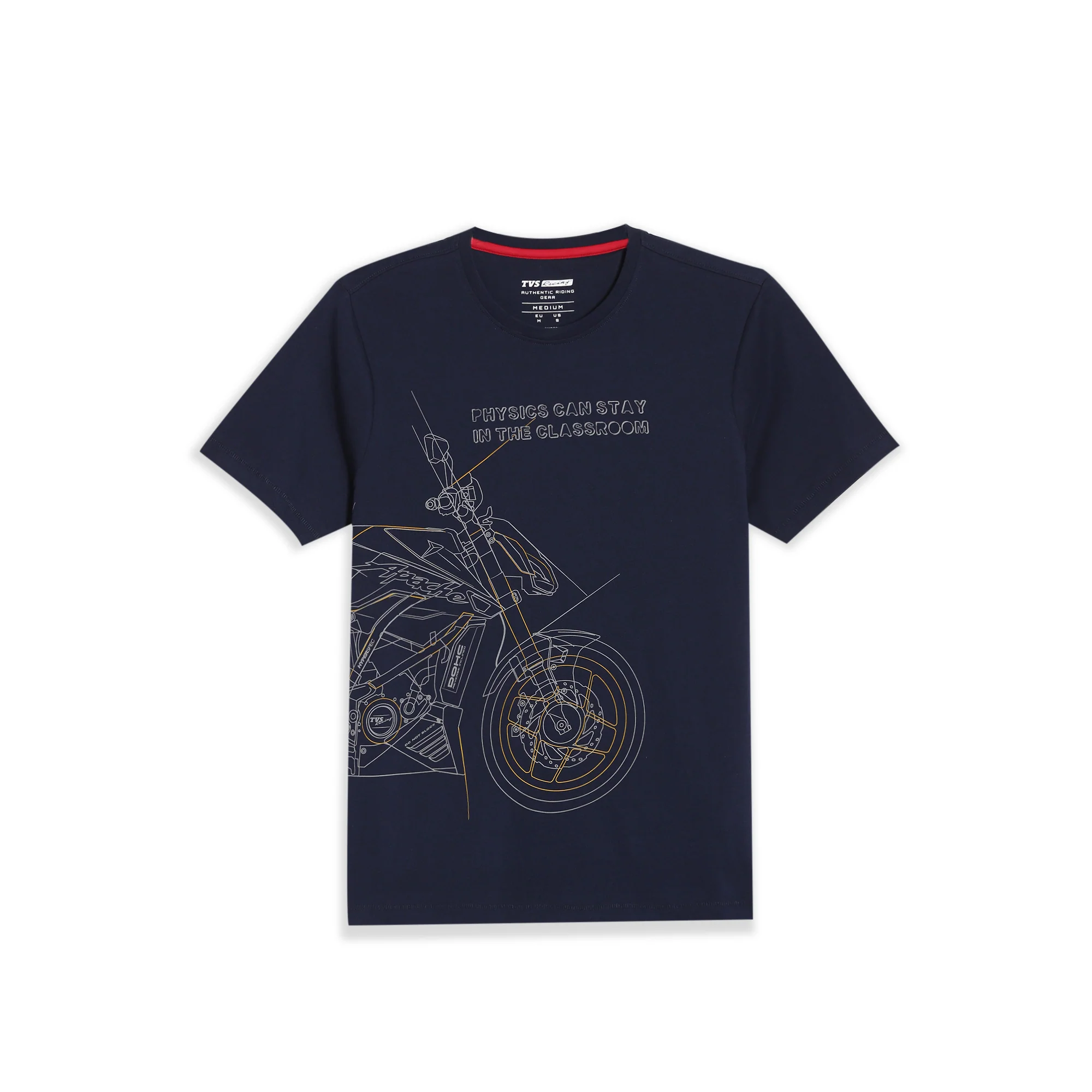 TVS Originals Collection Crew Neck T-Shirt – Bold Street Style, 100% Pure Cotton, Ultra-Soft Comfort, Breathable Anti-Odor Fabric, Skin-Friendly & Long-Lasting Durability for Riders - Image 6