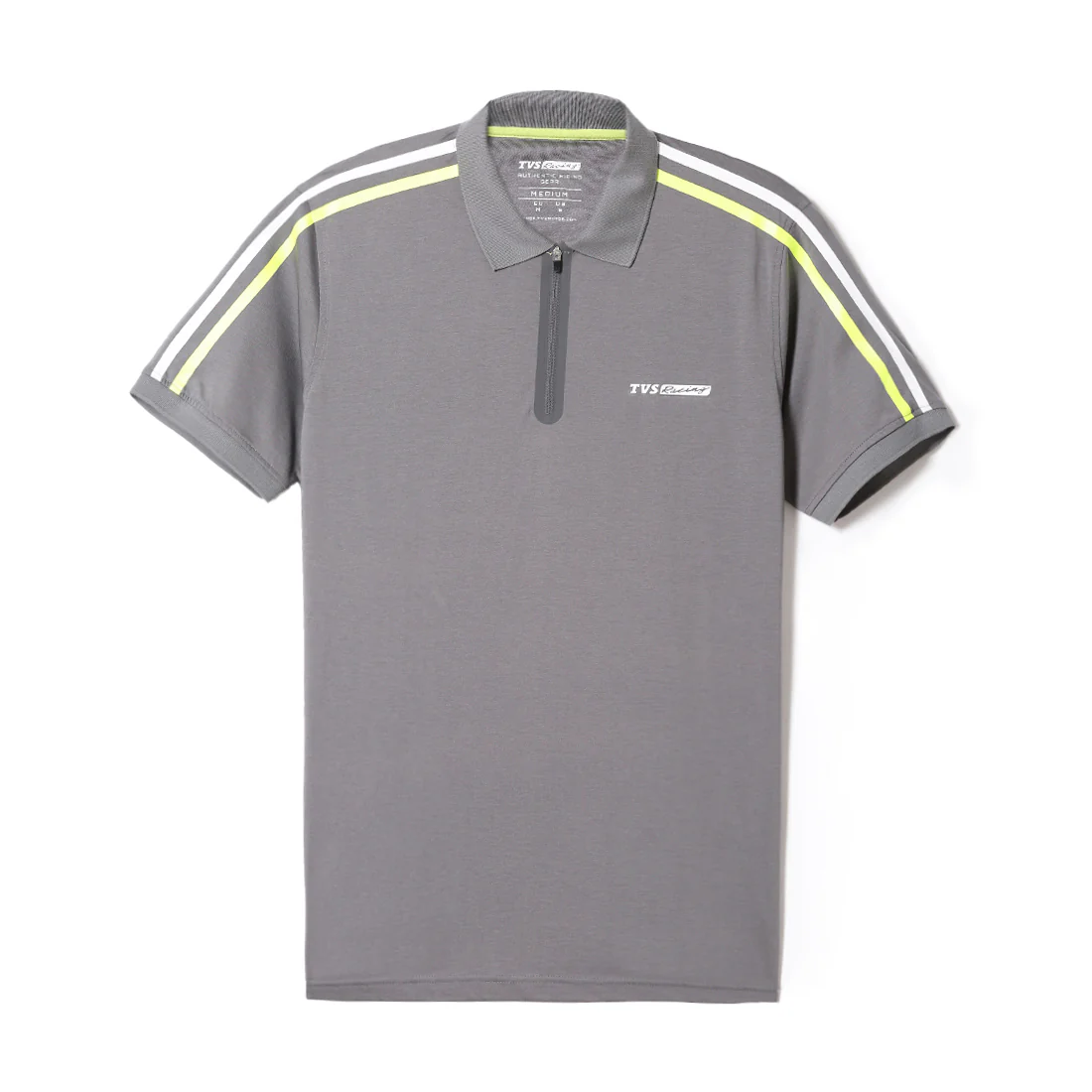 TVS Originals Racing 100% Cotton Mercerised Polo T-Shirt | 180 GSM | Sleek Zipper Placket | Soft Sheen Finish | Lightweight & Durable | Regular Fit | Heat-Sealed Neck | Premium Everyday Wear - Image 2
