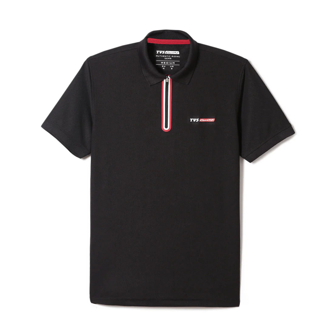 TVS Originals Racing Men’s Polo T-Shirt | 100% Polyester | Quick-Dry | Antimicrobial Finish | Zipper Placket | Reflective Branding | Lightweight Activewear | 200 GSM | Regular Fit - Image 3