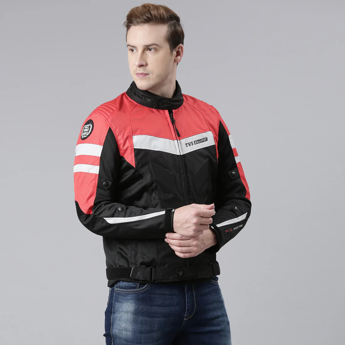 TVS Racing Aegis 3-Layer Riding Jacket for Men | All-Weather, CE Level 2 Armor Protection (Red) - Image 6