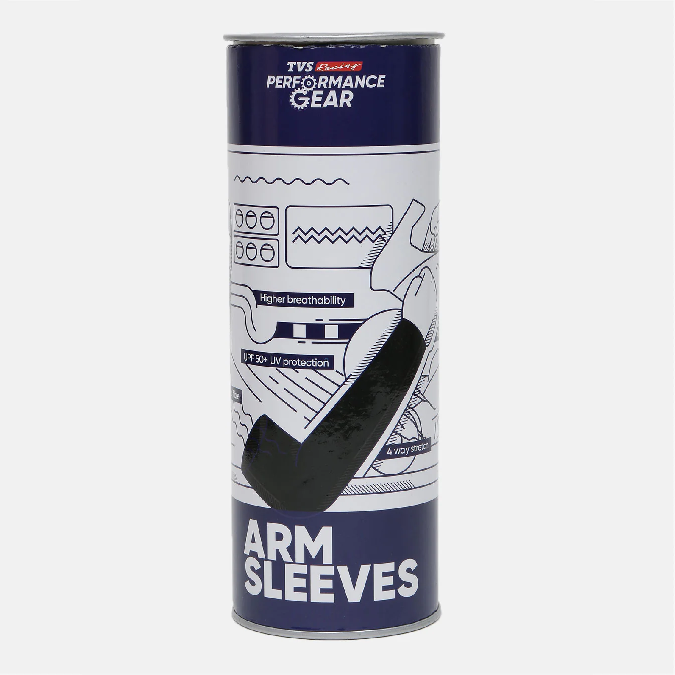 TVS Racing Arm Sleeves - Black | SPF 50+ Protection & Anti-Bacterial Finish - Image 8