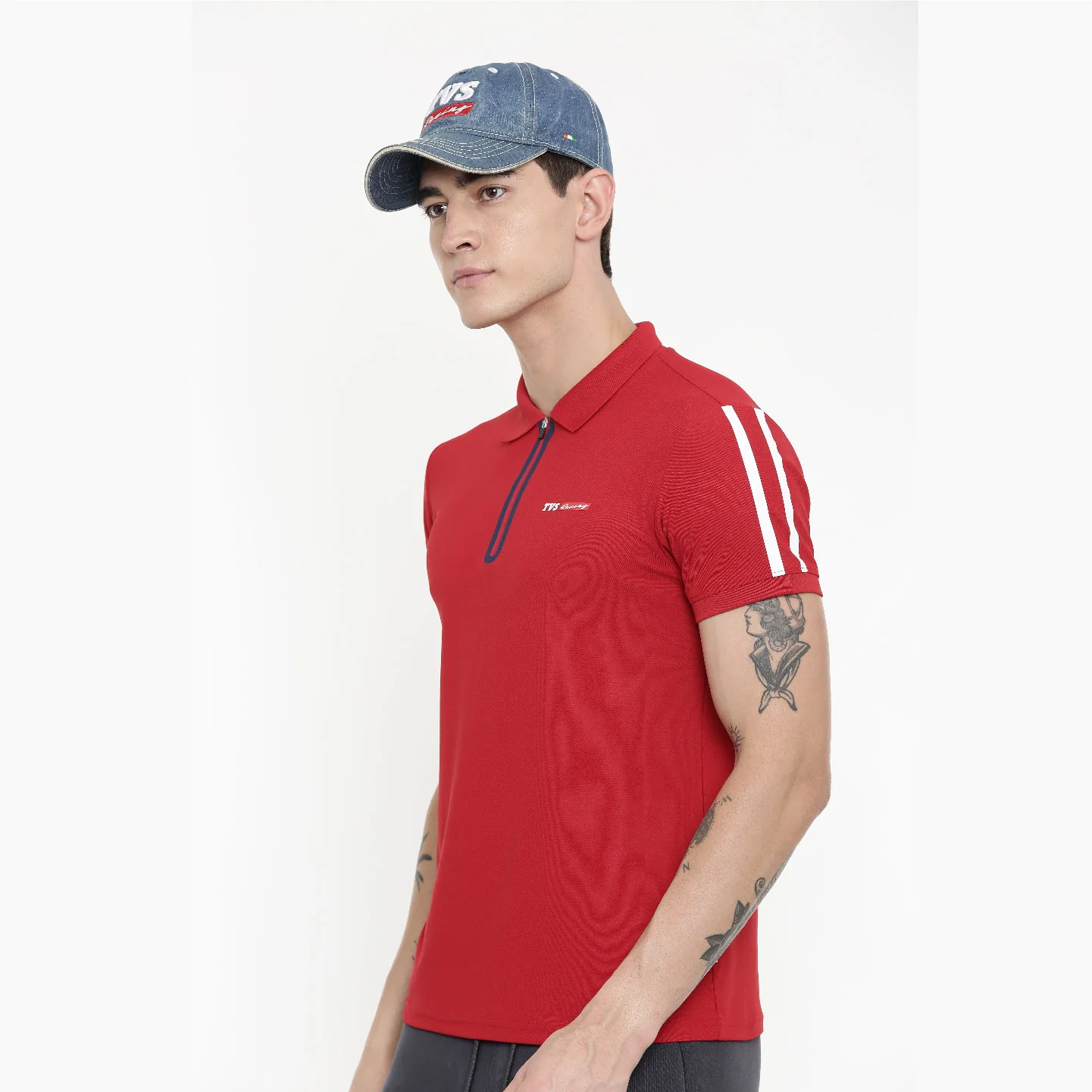 TVS Racing Cap Denim - Breathable, Stylish Headwear for Men & Women - Image 8