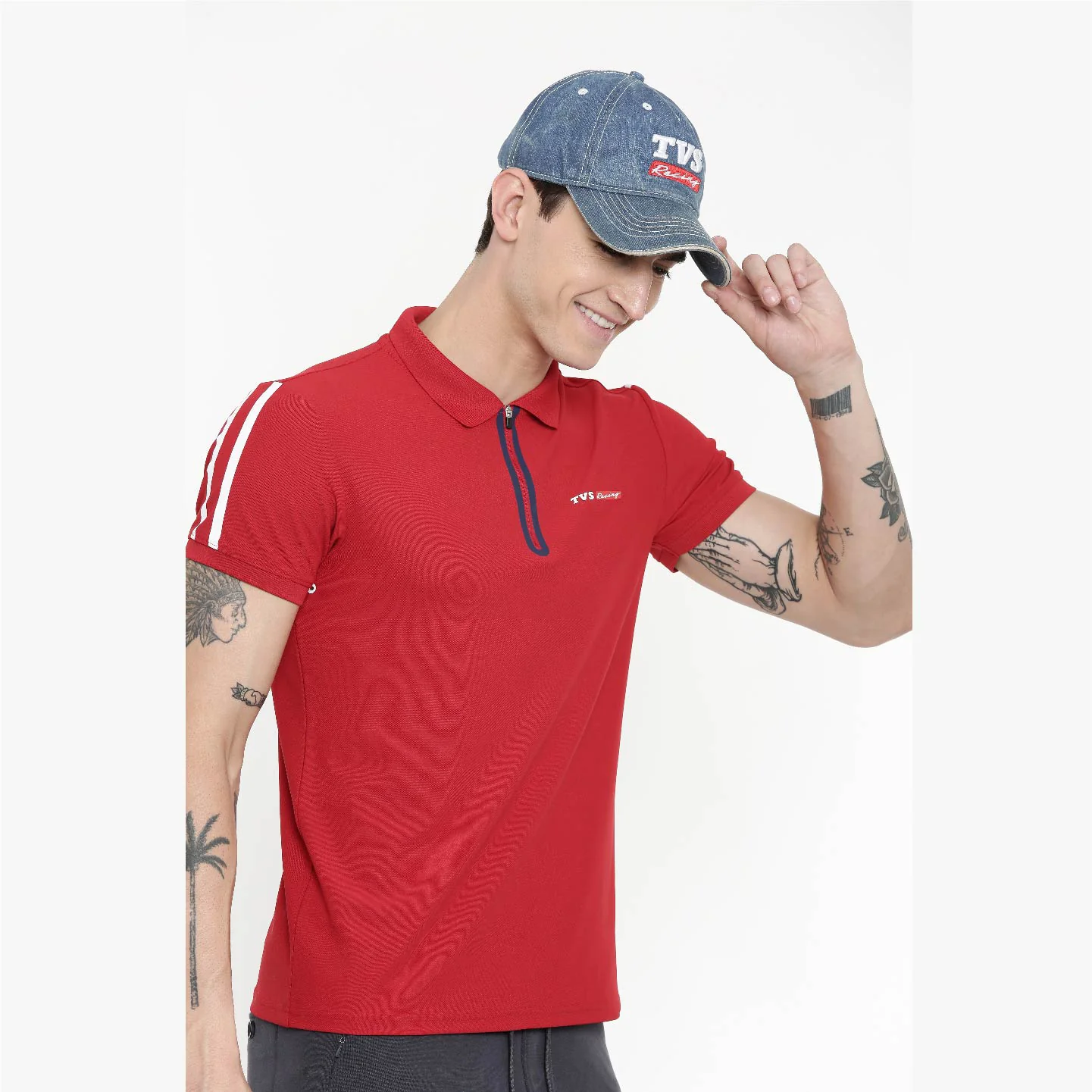 TVS Racing Cap Denim - Breathable, Stylish Headwear for Men & Women - Image 9